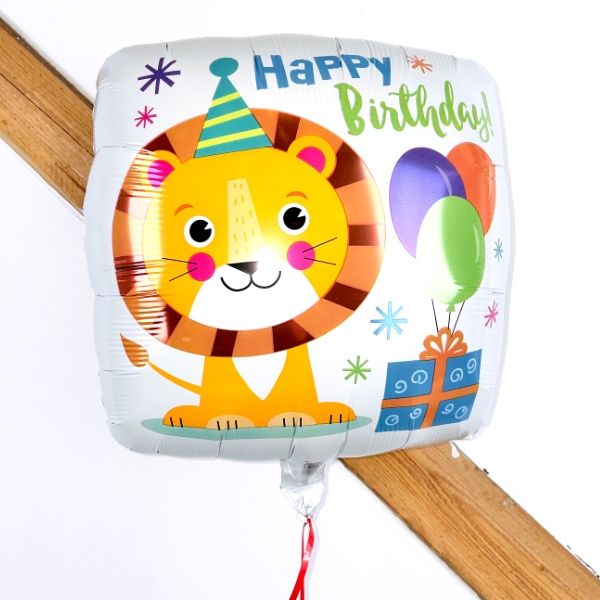 Send en ballon Happy birthday løve image-0
