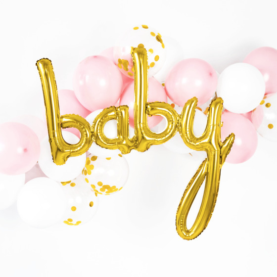 Bogstav Folie Ballon Sæt Guld Baby image-0