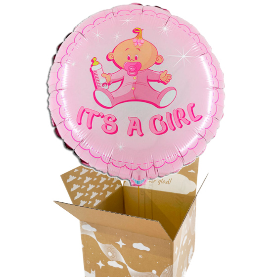 Send en ballon It´s a girl baby