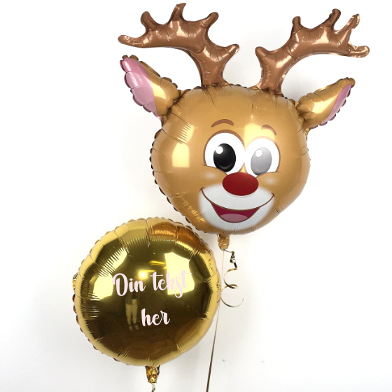 Send Ballon Buket Med Din Tekst Rudolf