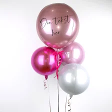 Send en ballon buket Pink Bobler