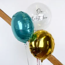 Send Ballon Buket Med Din Tekst Bubbles Mix Tiffany