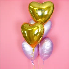 Send Ballon Buket Med Din Tekst Pink Guld