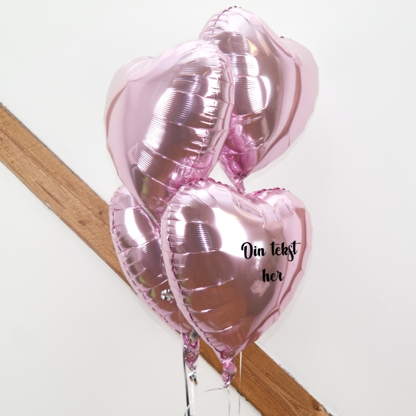 Send ballon buket Pastel pink Hjerter