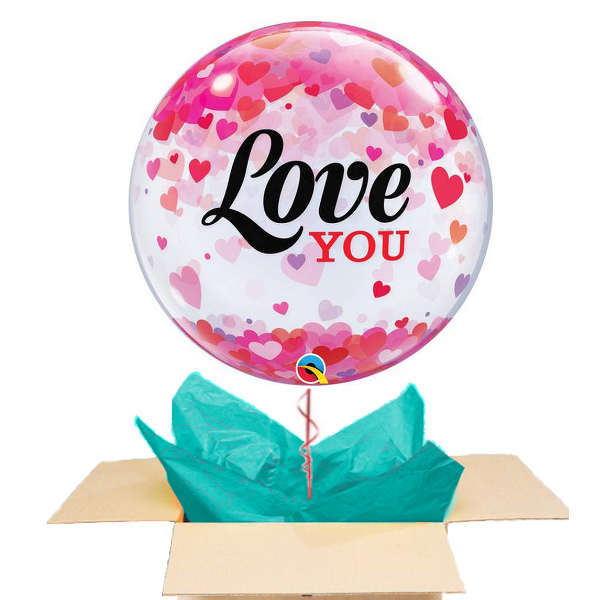 Send bubble ballon Love you