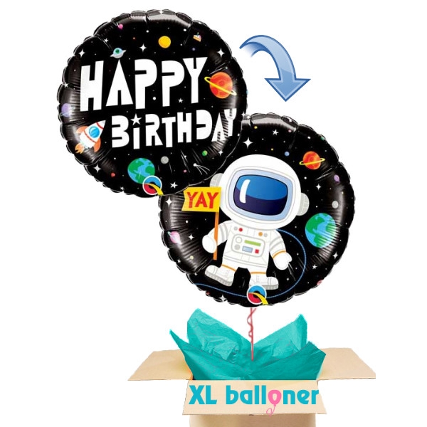 Send en ballon Astronaut Happy Birthday