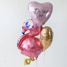 Send ballon buket Baby Flamingo