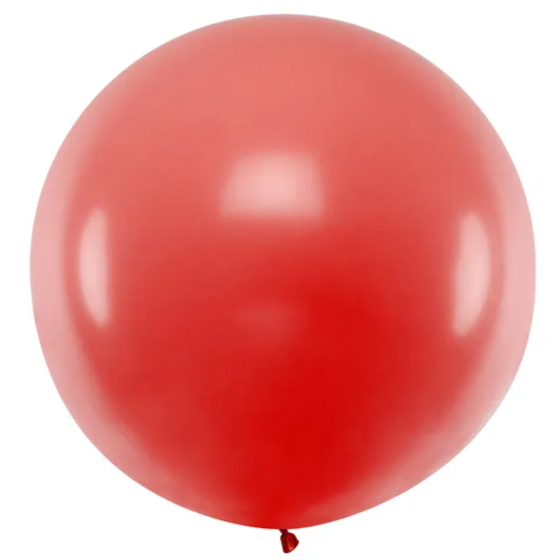 Rund Rød Kæmpe Ballon
