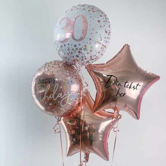 Send ballon buket Tillykke 30 år