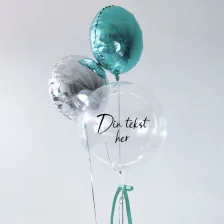 Send Ballon Buket Med Din Tekst Bubbles Mix Tiffany