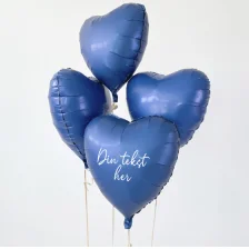 Send ballon buket Satin blå Hjerter