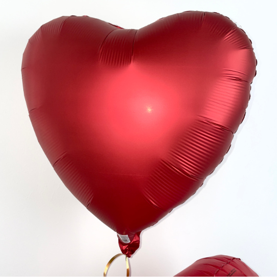 Satin Rød Hjerte Folieballon