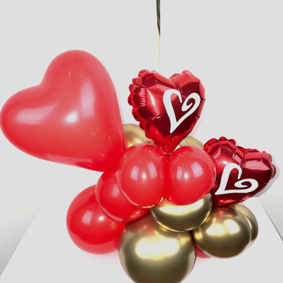 Send ballon gave m. din tekst Hjerte rød image-1