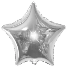 Stjerne Ballon Metallic Sølv