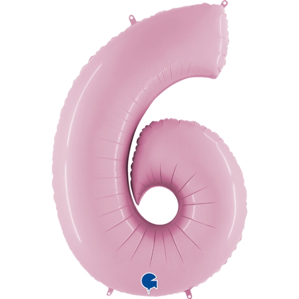 6 Tal Ballon Pastel Pink 100 cm.
