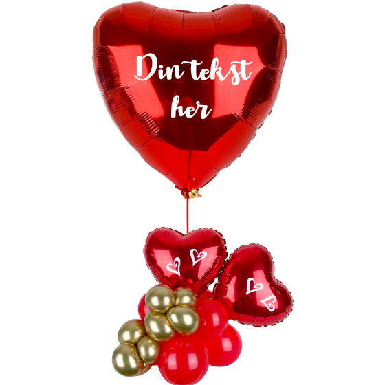 Send ballon gave m. din tekst Hjerte rød
