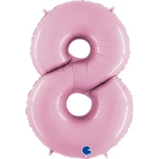 8 Tal Ballon Pastel Pink 100 cm.