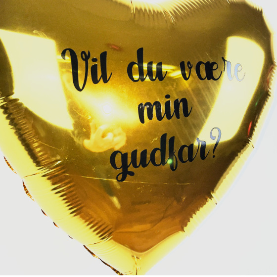 Send en ballon med din tekst Hjerte guld image-0