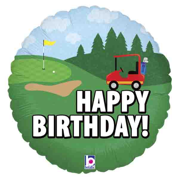 Golf Happy Birthday Folieballon