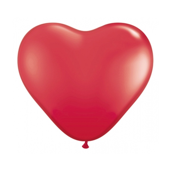 Hjerte Latex Ballon Pastel Rød