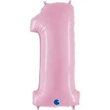 1 Tal ballon Pastel pink 100 cm.