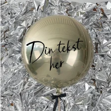 Send ballon med din tekst ORBZ guld