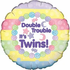 Double Trouble It´s Twins Rund Folieballon