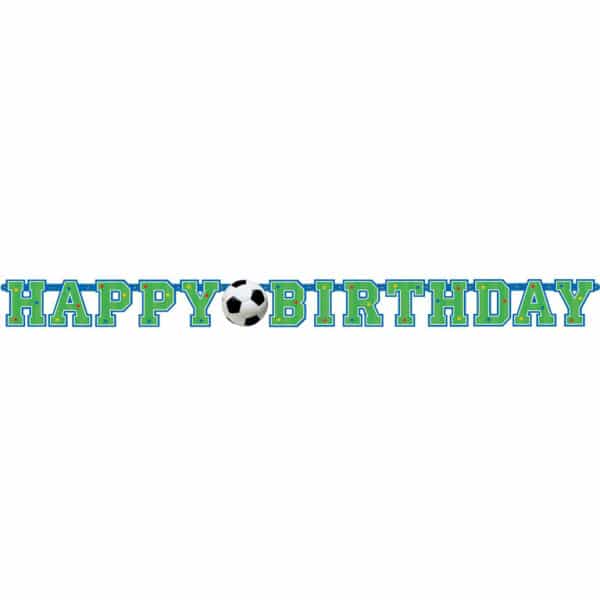 HAPPY BIRTHDAY Fodbold Banner