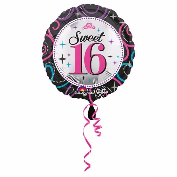 16 Års Fødselsdag Folie Ballon