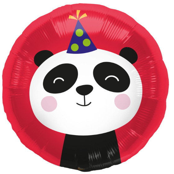 Folie Ballon Panda Rød