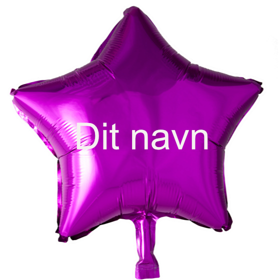 Ballon Med Dit Navn Stjerne Lilla