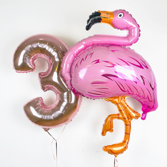 Send En Ballon Buket Med Dit Tal Flamingo
