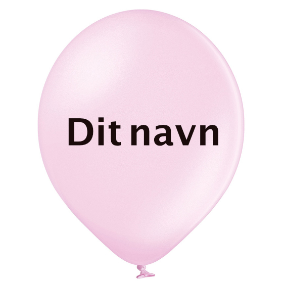 Ballonner Med Navn Lyserød 200 stk.