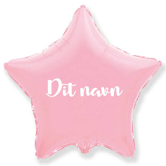 Ballon Med Dit Navn Stjerne Pink