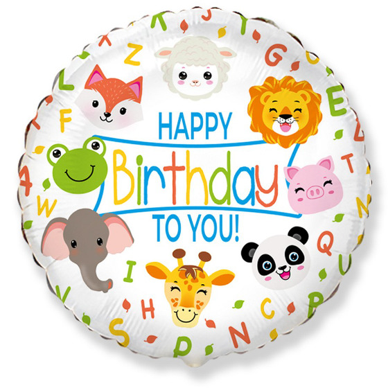 Folie Ballon Happy Birthday Dyrene
