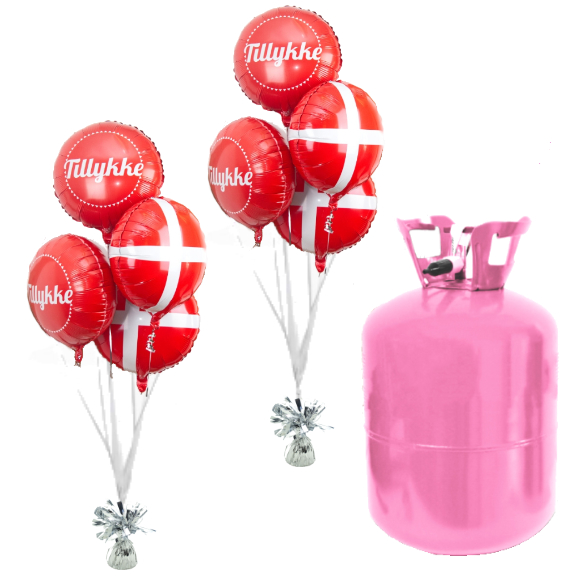 Helium Og Balloner Sæt Tillykke