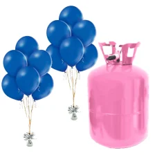 Helium Og Balloner Sæt Blå