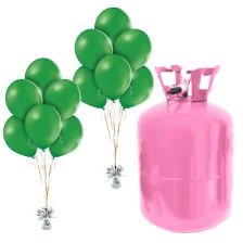 Helium Og Balloner Sæt Grøn