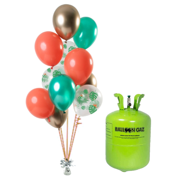 Helium Og Balloner Sæt Safari