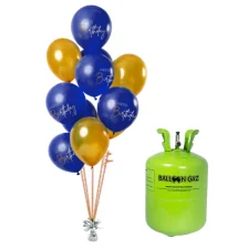 Helium Og Balloner Sæt Blå HBD