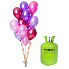 Helium Og Balloner Sæt Berry Pink