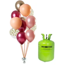 Helium Og Balloner Sæt Rich Ruby
