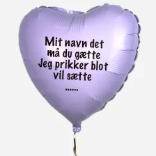 Send En Ballon Gækkebrev Hjerte Matte Lilla