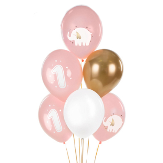 Ballon Buket KIT 1 År Pastel Pink