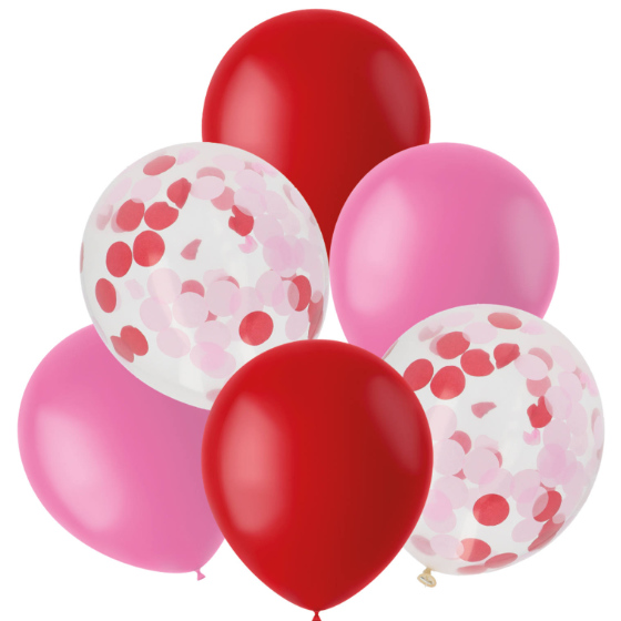 Ballon Buket KIT Rød Og Pink Mix