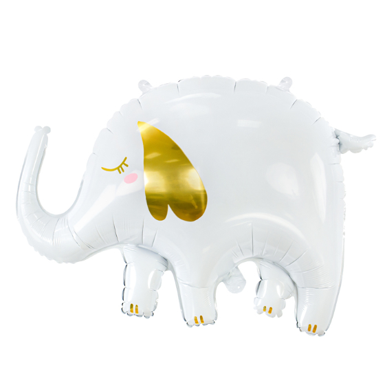 Folie Ballon Elefant Hvid