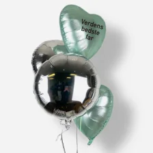 Send En Ballon Buket Mint Grøn Verdens Bedste Far