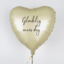 Send En Ballon Glædelig Mors Dag Hjerte Satin Creme