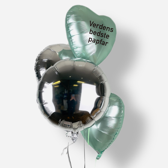 Send En Ballon Buket Mint Grøn Verdens Bedste Papfar