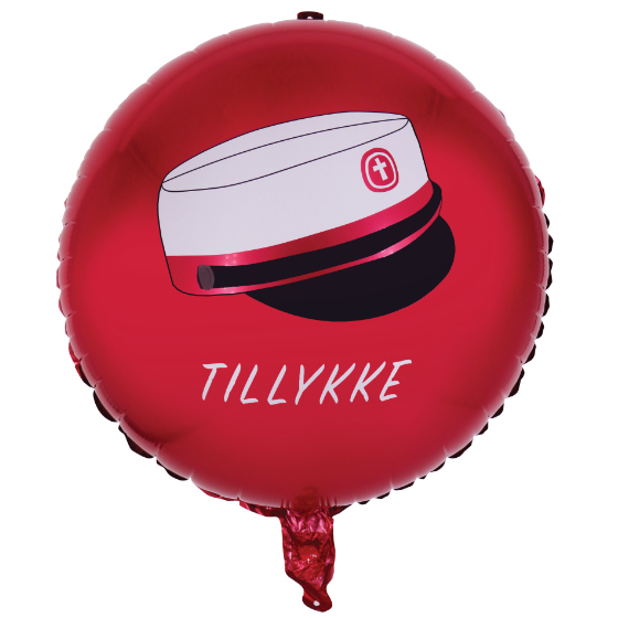 Folie Ballon Tillykke Student Rød